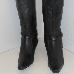 IFLEX BLACK LEATHER KNEE-HIGH BOOTS SIZE 10 MEDIUM